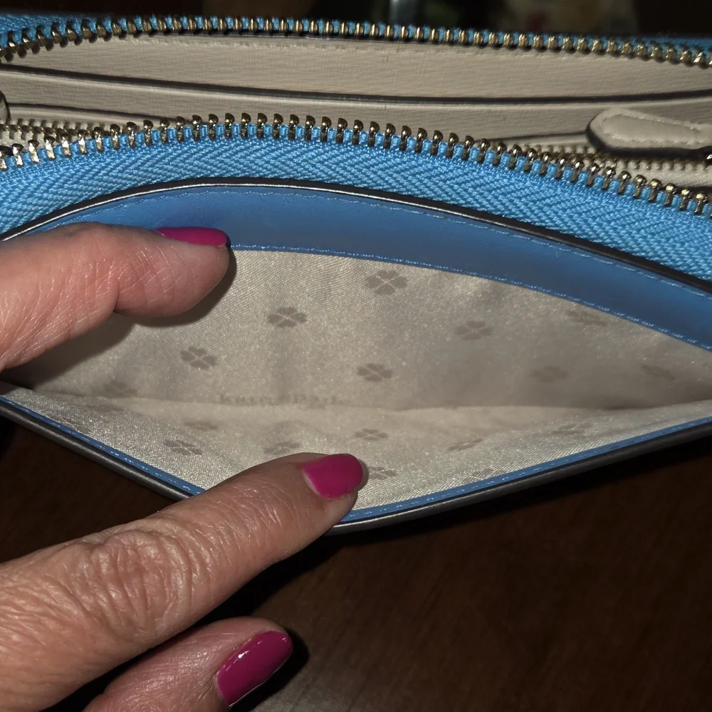 Kate Spade NY Tide Pool Puffy Puffer Fish Continental Wallet EUC - Picture 7 of 16